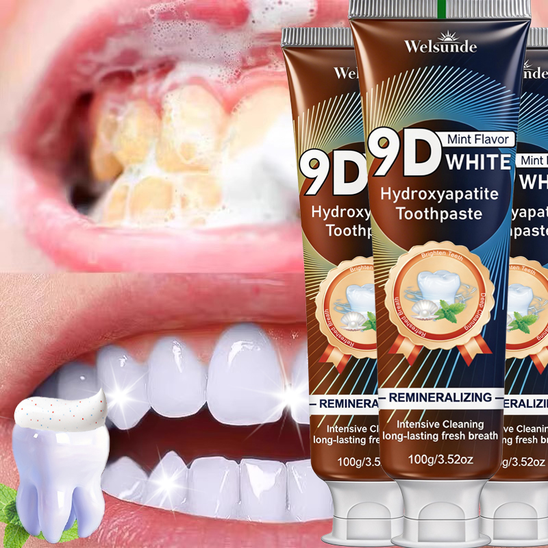 Hydroxyapatite Toothpaste - 9D WHITE Mint Flavor Hydroxyapatite Remineralizing