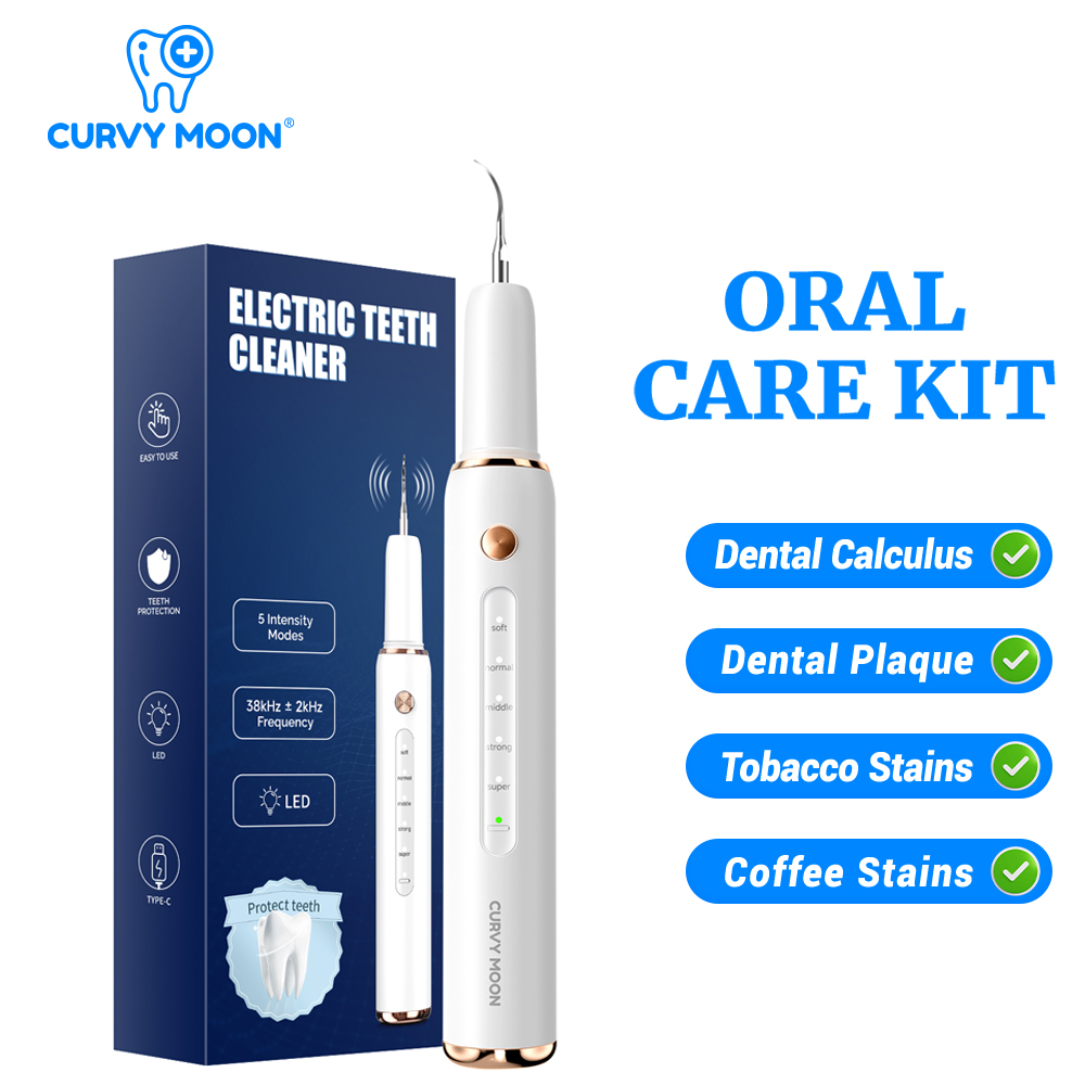 Teeth Whitening Uv - CURVY MOON T4 Portable Ultrasonic Electric