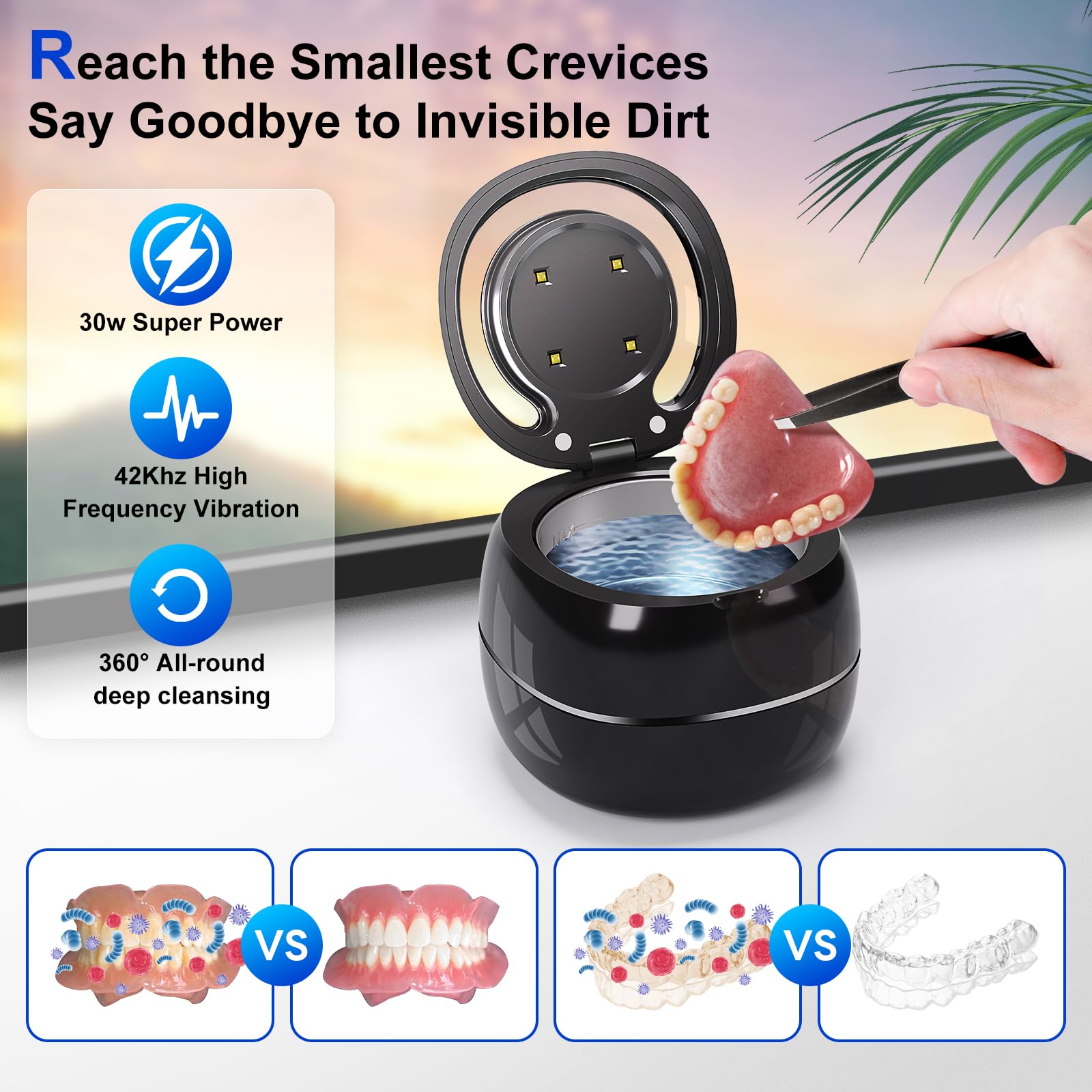 HOMEFISH Cleaner For Retainers - огляд і ціна Teeth Whitening Uv