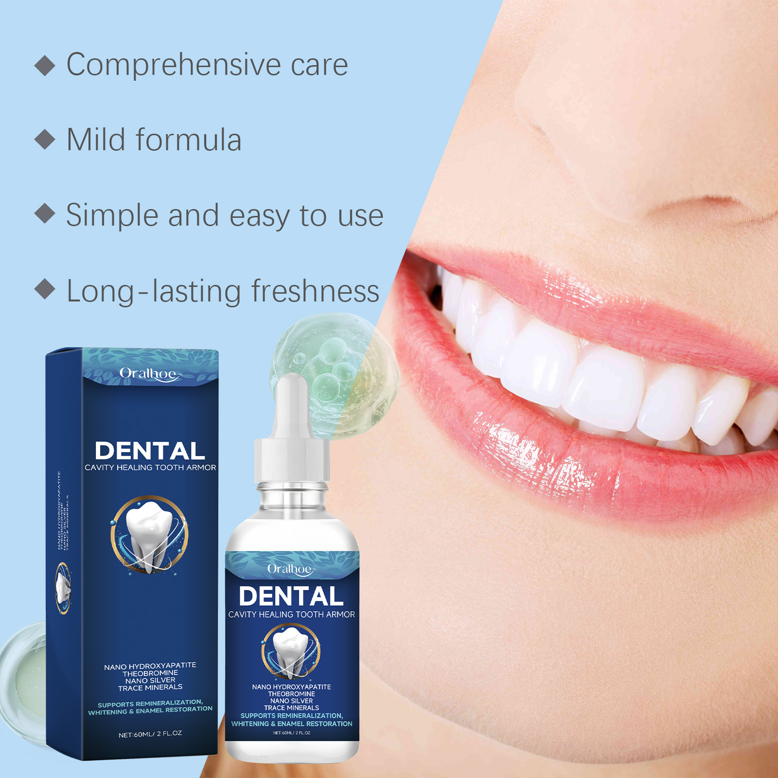 Oralhoe Teeth Brighten Serum L - огляд і ціна Teeth Whitening And Stain Removal