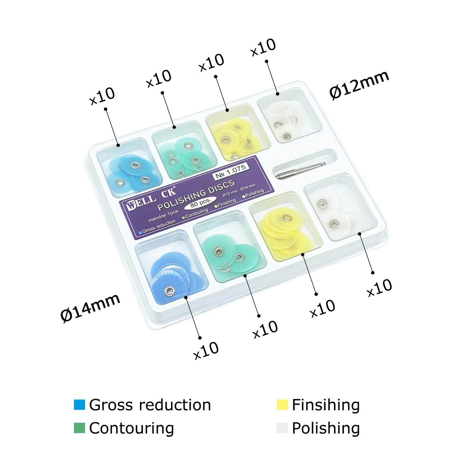 WELL CK 40/80Pcs Dental Polish - огляд і ціна Teeth Whitening Professional