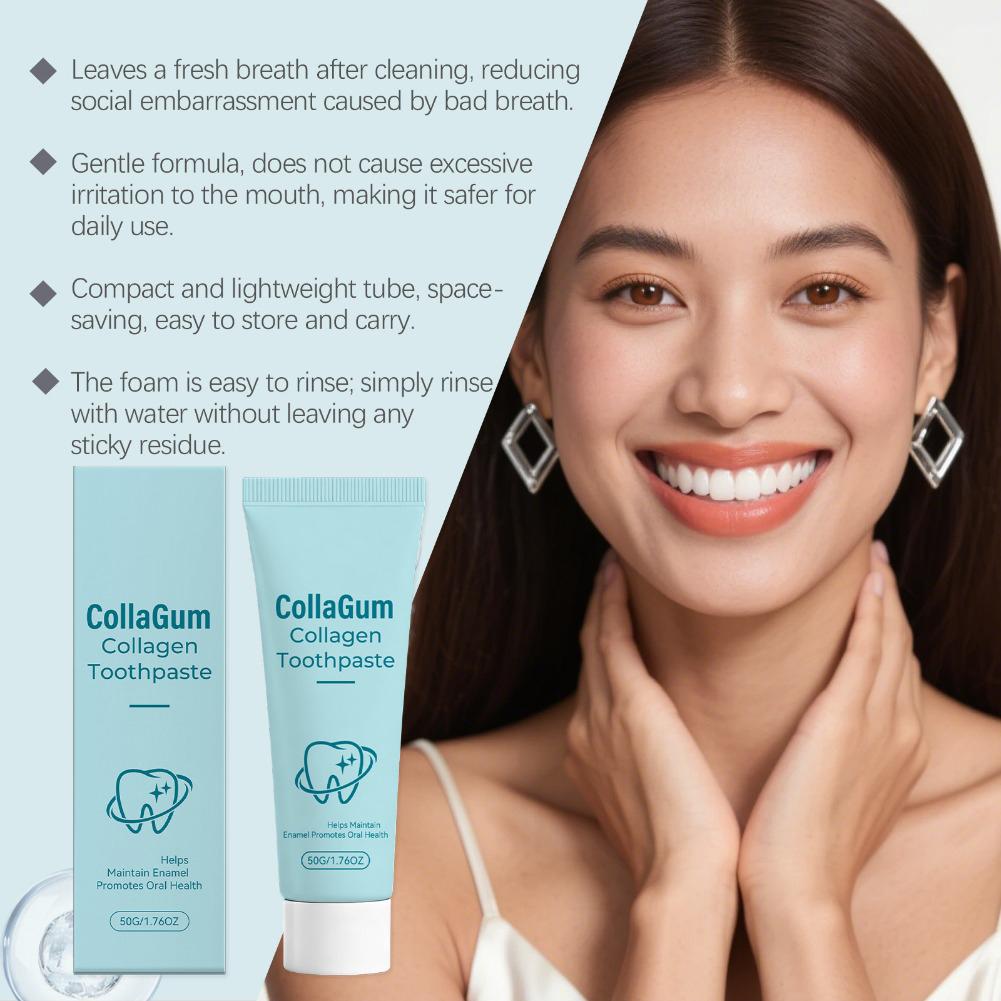 50g CollaGum Collagen Toothpas - огляд і ціна Teeth Whitening Promotion