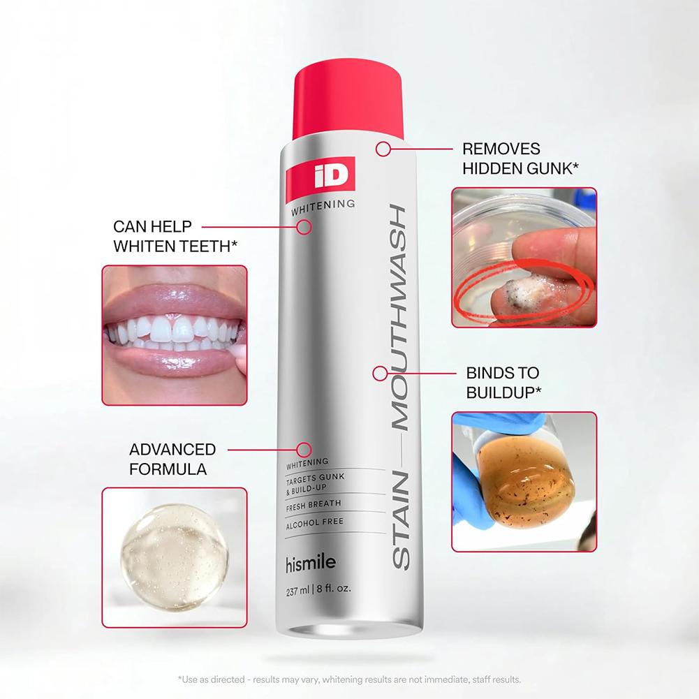 Hismile iD Alcohol Free Mouthw - огляд і ціна Teeth Whitening And Stain Removal