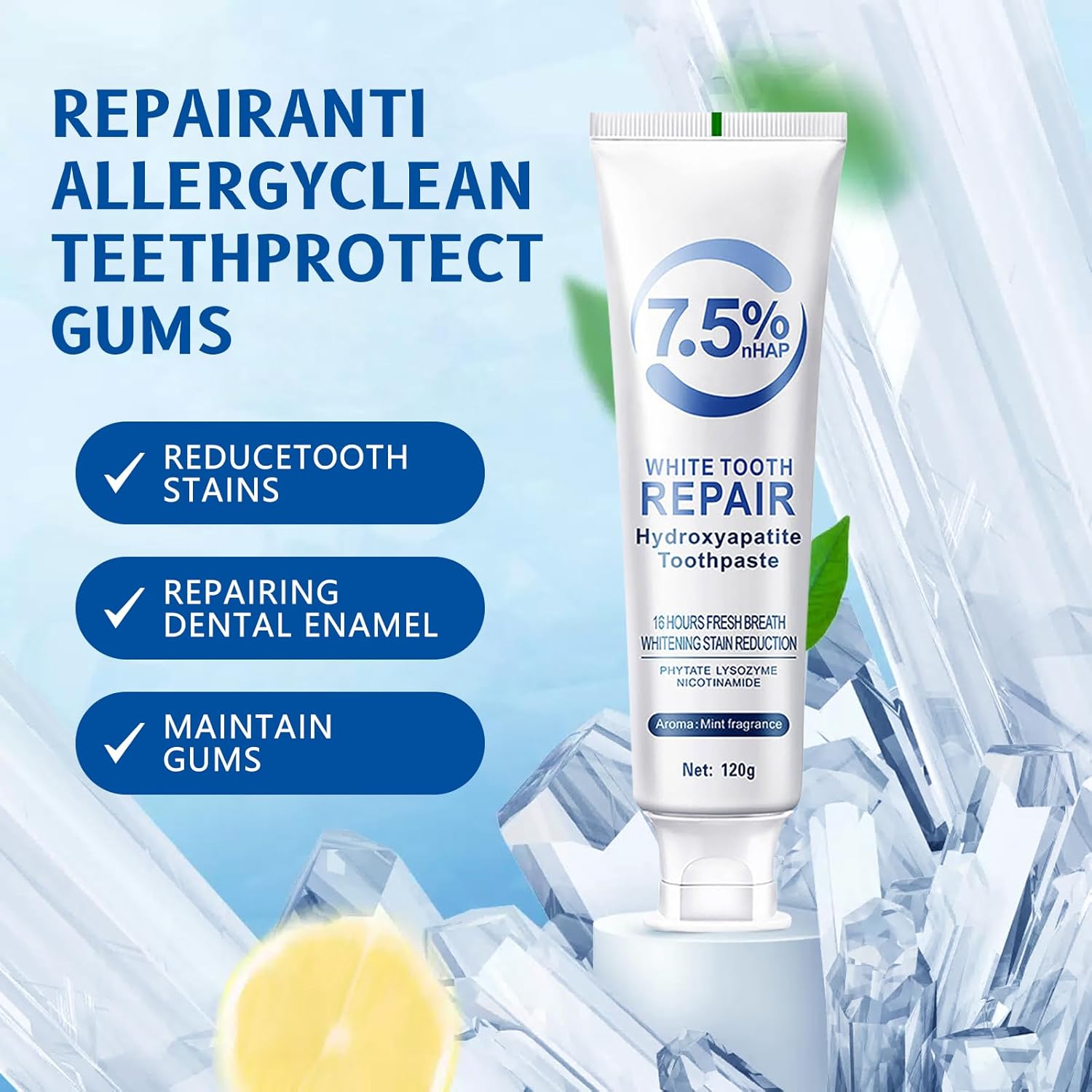 1/2Pcs Hydroxyapatite Toothpas - огляд і ціна Hydroxyapatite Toothpaste