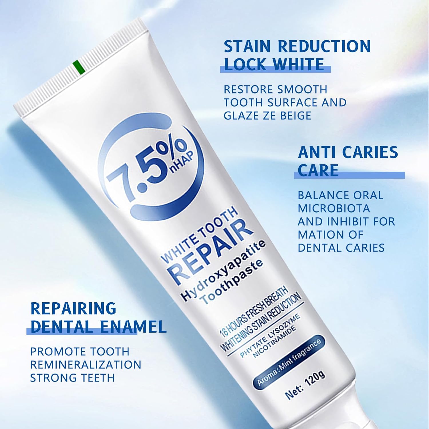 1/2Pcs Hydroxyapatite Toothpas - огляд і ціна Hydroxyapatite Toothpaste