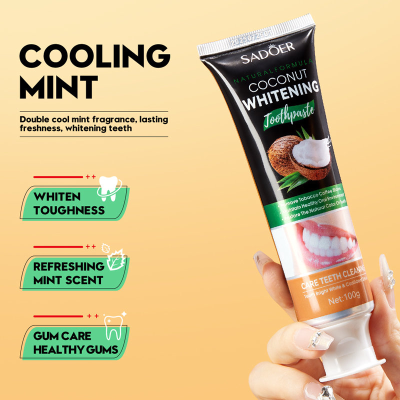 SADOER Coconut Oil Teeth White - огляд і ціна Teeth Whitening With Coconut Oil