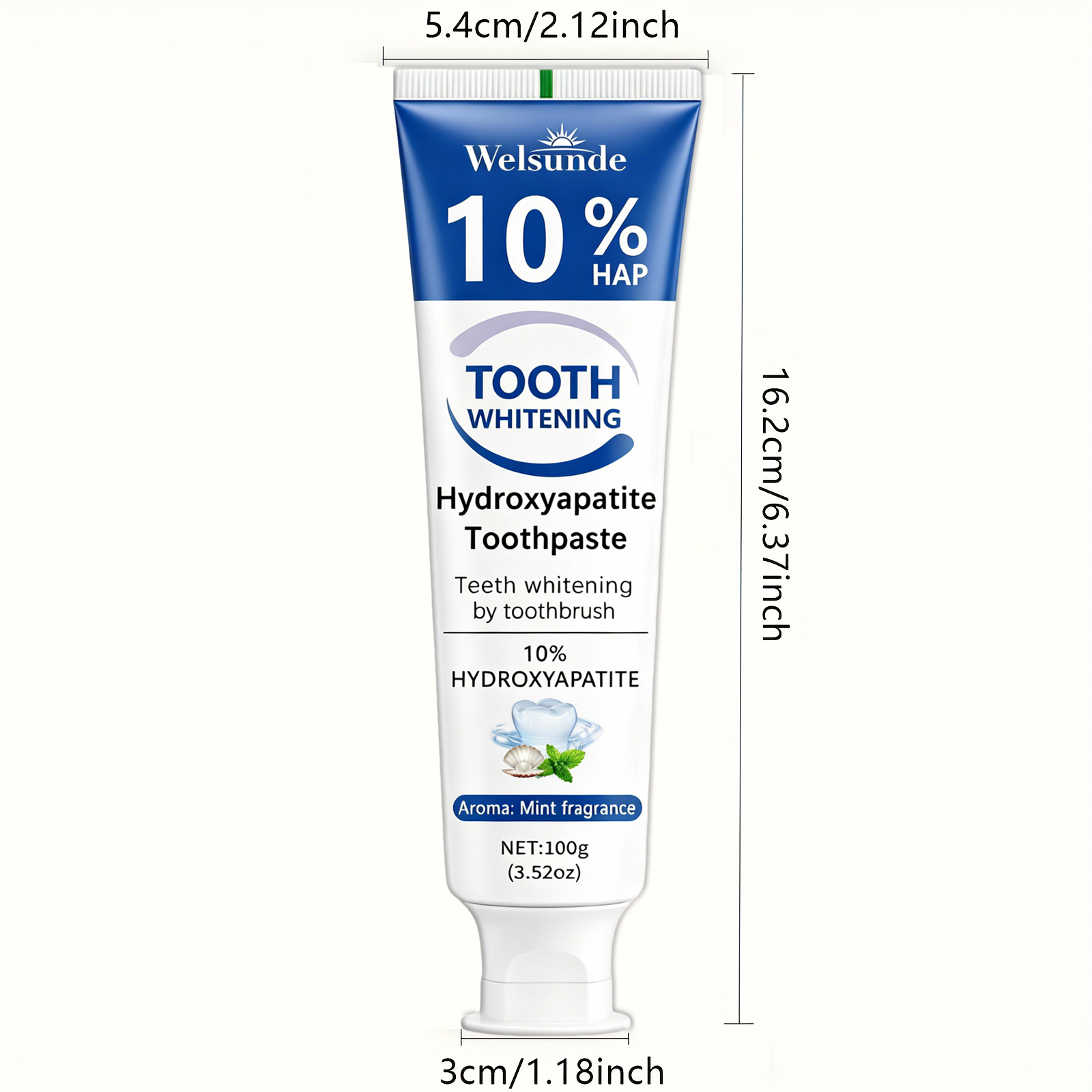 Powerful Teeth Whitening Tooth - огляд і ціна Hydroxyapatite Toothpaste