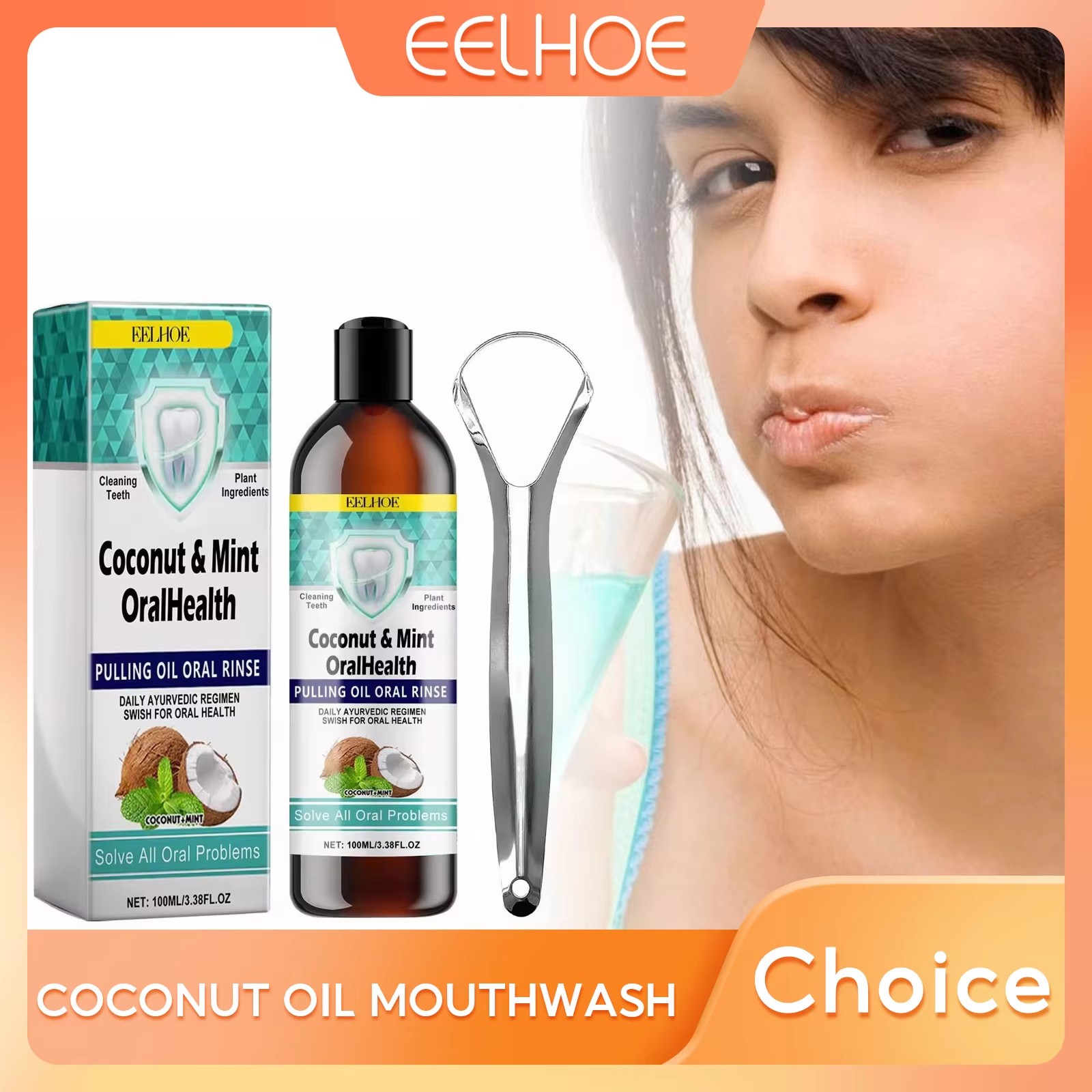 EELHOE Mint Coconut Oil Pullin - огляд і ціна Teeth Whitening With Coconut Oil