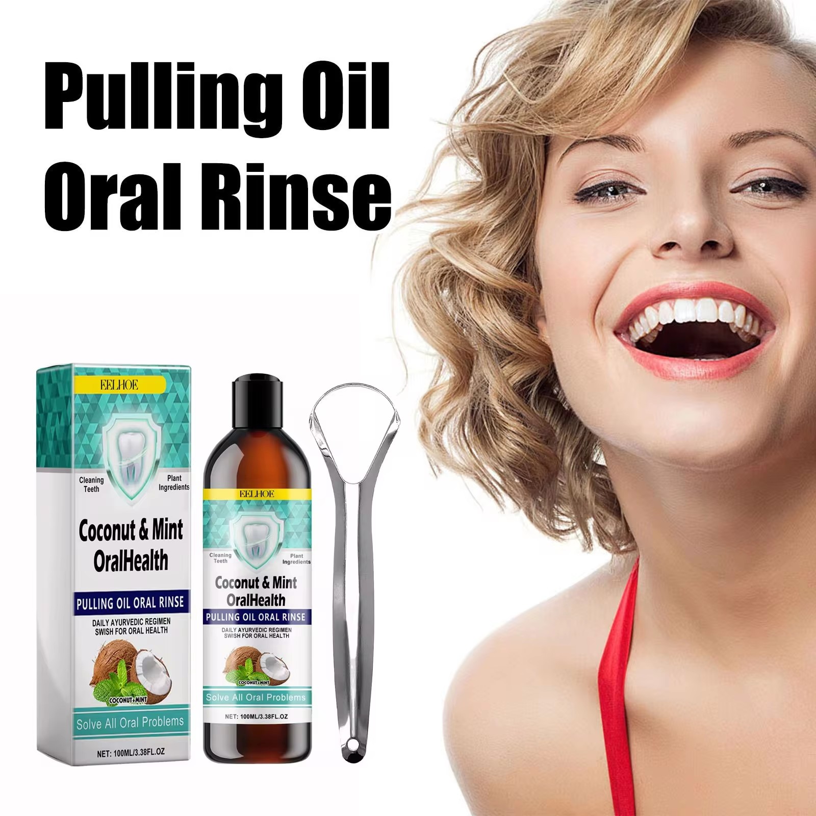 EELHOE Mint Coconut Oil Pullin - огляд і ціна Teeth Whitening With Coconut Oil