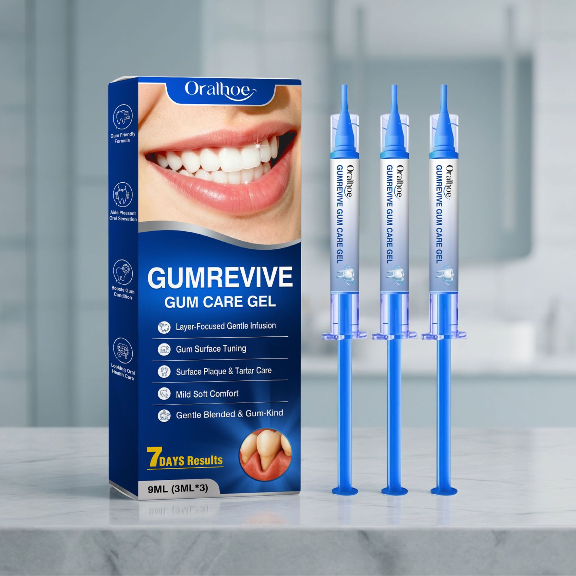 Oral Care Gel 3Pcs Gum Cleanin - огляд і ціна Teeth Whitening With Hydrogen Peroxide