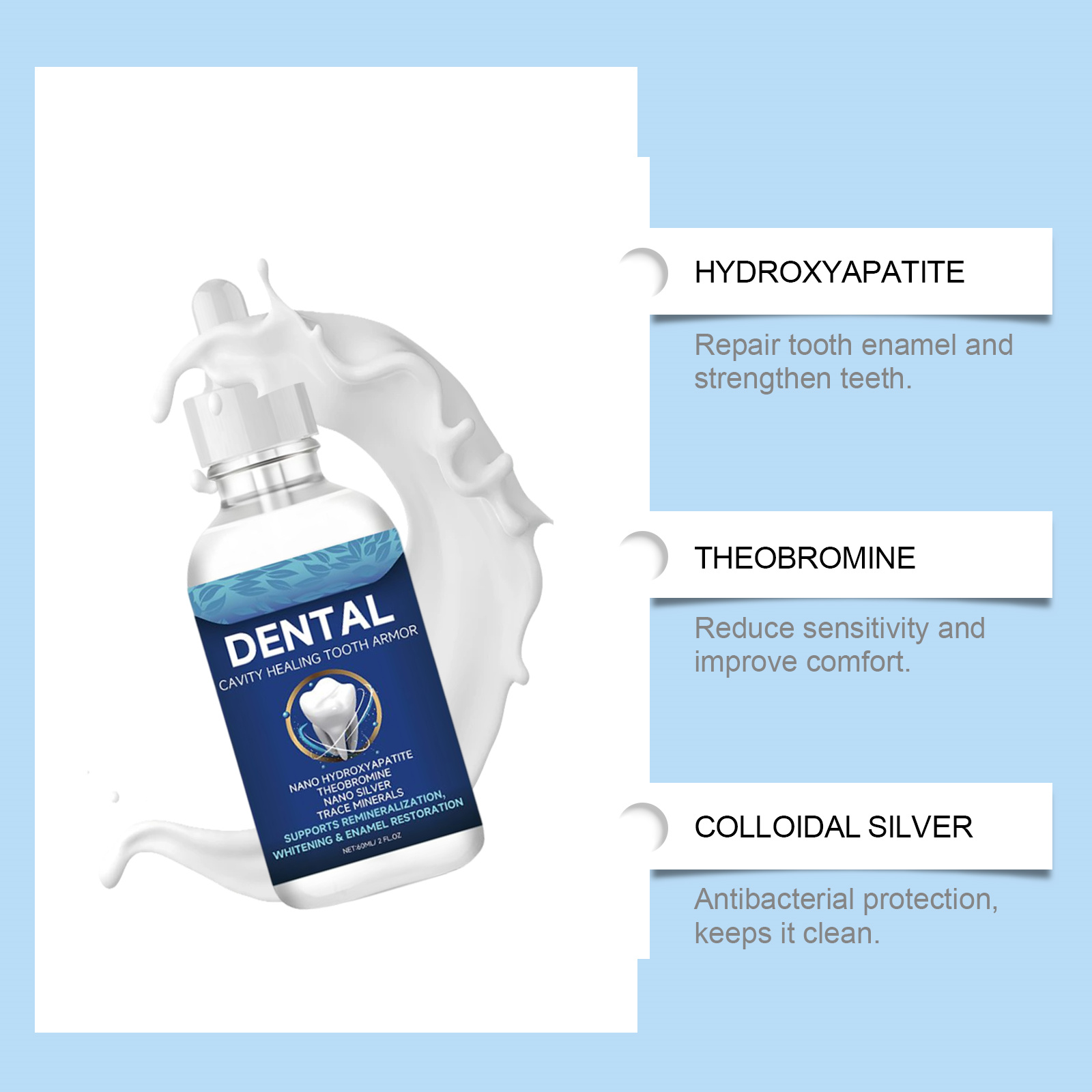 60ml Nano Hydroxyapatite Tooth - огляд і ціна Hydroxyapatite Toothpaste