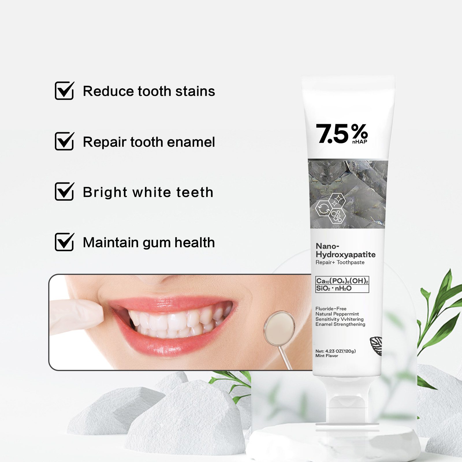 Hydroxyapatite Whitening Tooth - огляд і ціна Hydroxyapatite Toothpaste