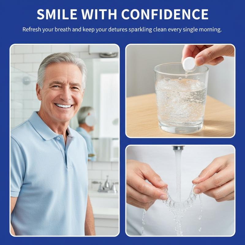 Oral Care Denture Cleaning Tab - огляд і ціна Teeth Whitening And Stain Removal
